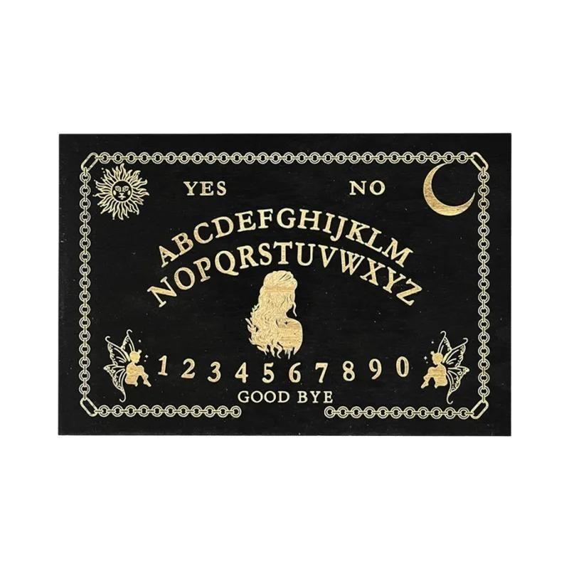 OUIJA blacklブラックメタル TÁBUA TABULEIRO OUIJA CLÁSSICA - 20X14CM (RESINA)